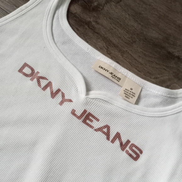 DKNY white tank top with straps - Picture 2 of 4